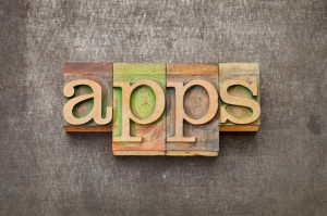 apps (applications) in wood type