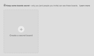 Secret Boards on Pinterest
